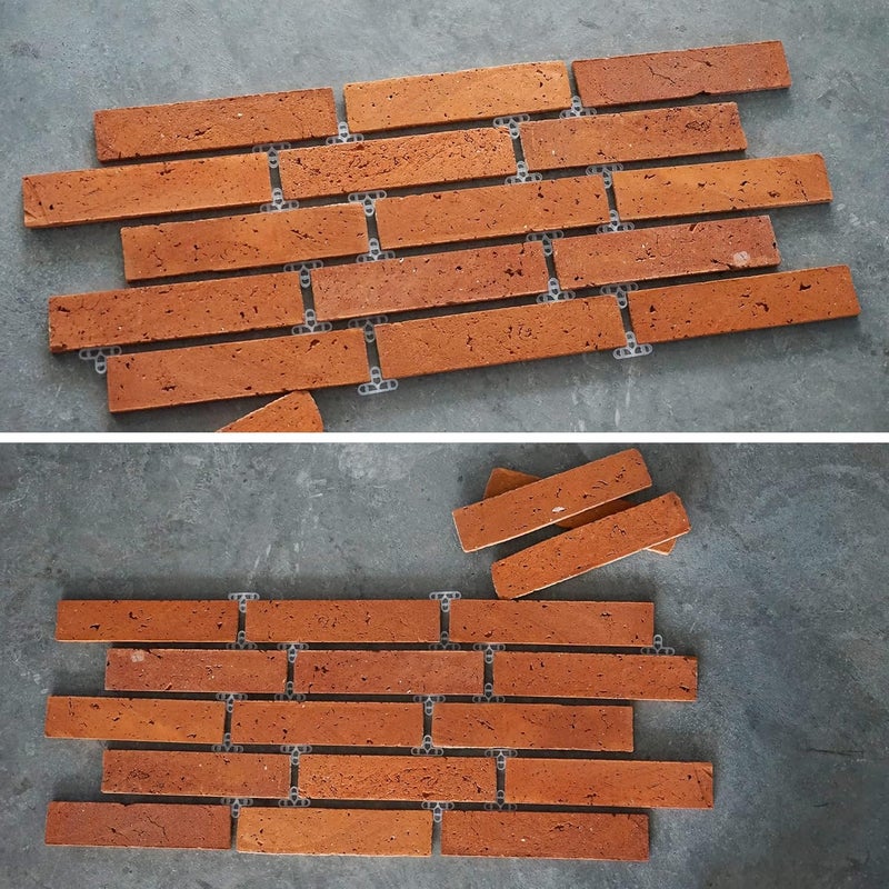 JINYO 10mm 3/8 inch 100pcs Bricklaying Spacer Brick Wall Spacer Stone Wall Spacer Deck Board Paver Tile Leveling System Clips Traditional Brick Spacer Brick Yard Spacer Thin Red Brick Sheet Spacer - Image 5